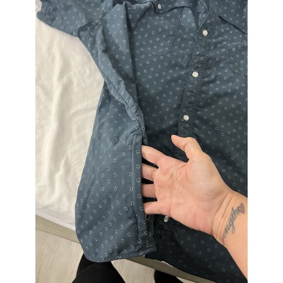 Howler Bros Open Country Tech Shirt Size XL Little Puddles Blue Short Sleeve - Picture 13 of 15